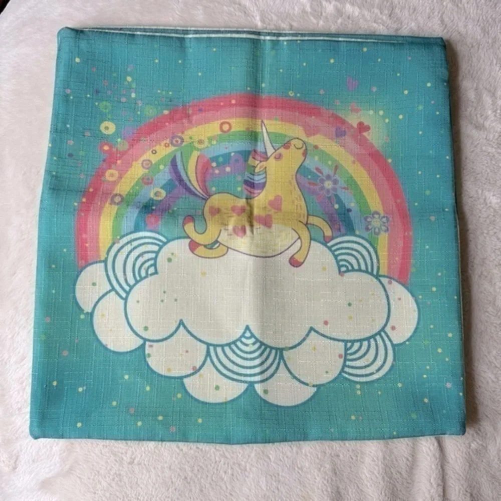Your Smile Pegachubs chubby unicorn set of two decorative pillow covers 18X18